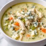 Creamy Buffalo Blue Cheese Chicken Soup Recipe