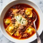 Lasagna Soup: Hearty Italian Pasta Soup with Ricotta and Mozzarella Recipe