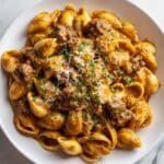 Creamy Steak Pasta Skillet Recipe