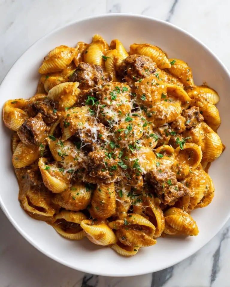 Creamy Steak Pasta Skillet Recipe