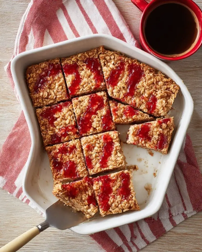 High-Protein Almond Butter & Strawberry Oatmeal Bars Recipe