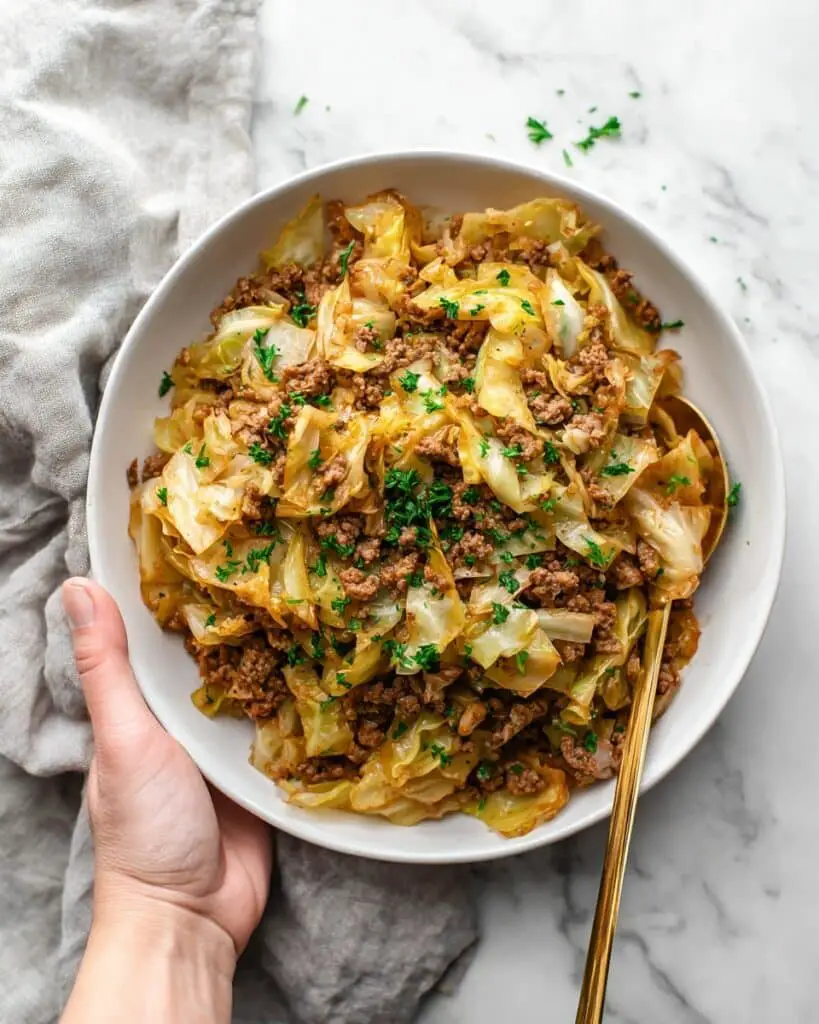 Ground Beef and Chopped Cabbage Stir-Fry Recipe