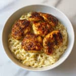 Garlic Butter Chicken Bites with Creamy Parmesan Pasta Recipe