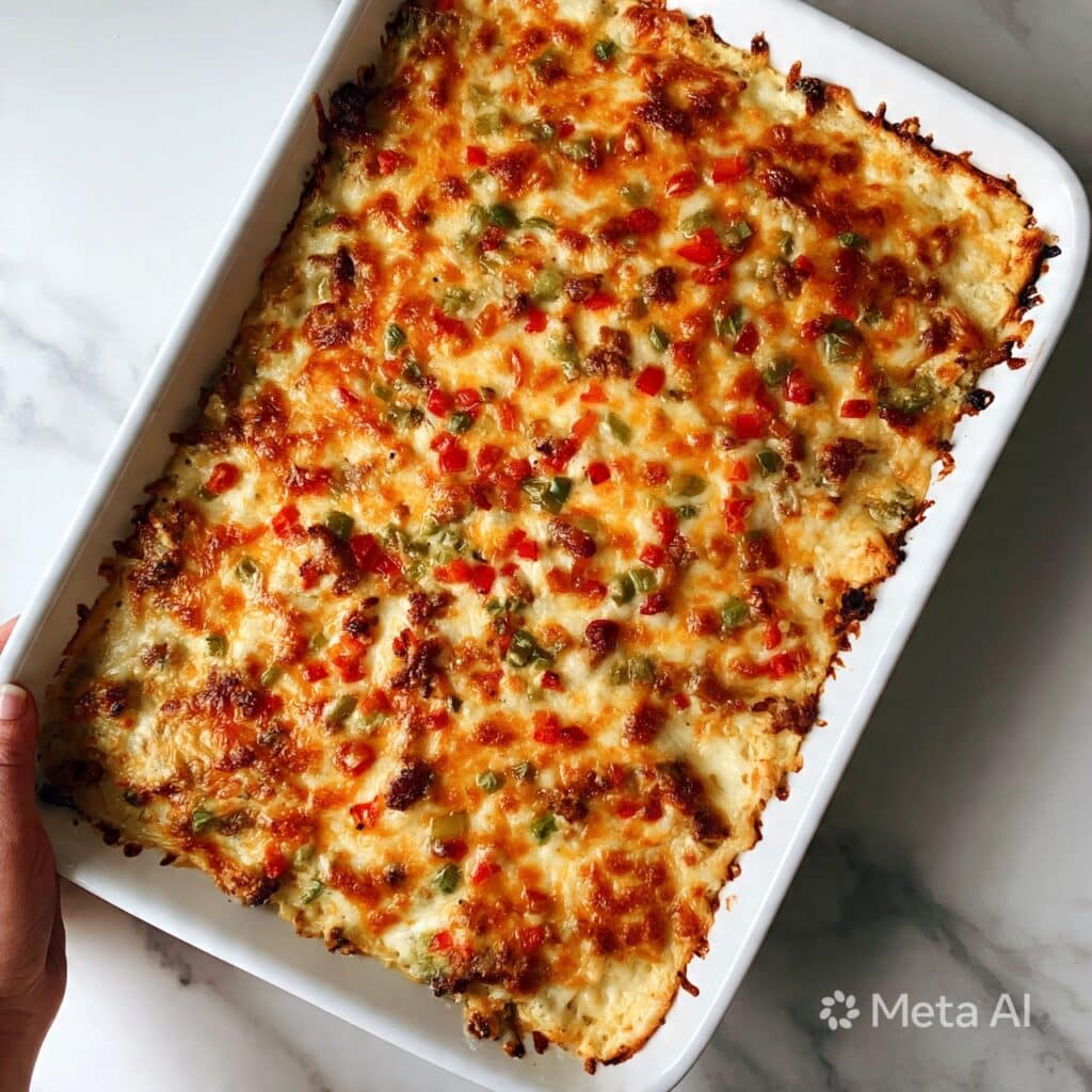 Hashbrown Casserole with Eggs & Cheese Recipe