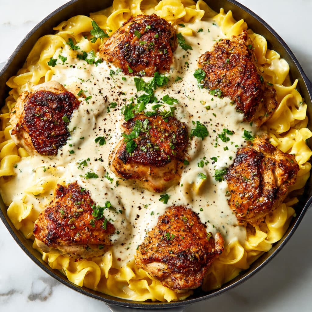 One-Pan Chicken with Buttered Noodles Recipe