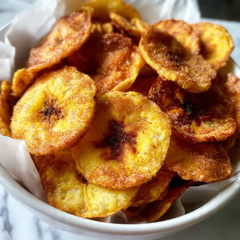 Cinnamon Sugar Air Fryer Banana Chips Recipe