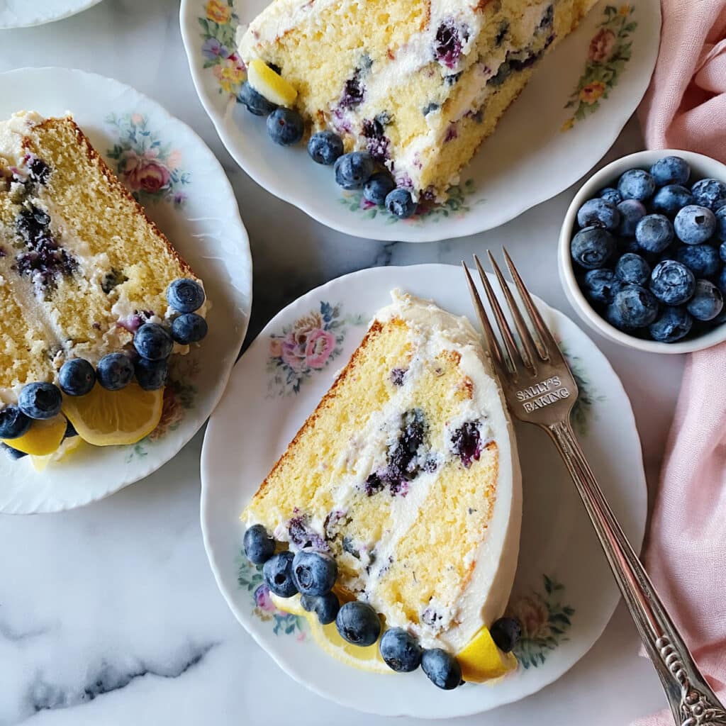 Blueberry Lemon Layer Cake Recipe
