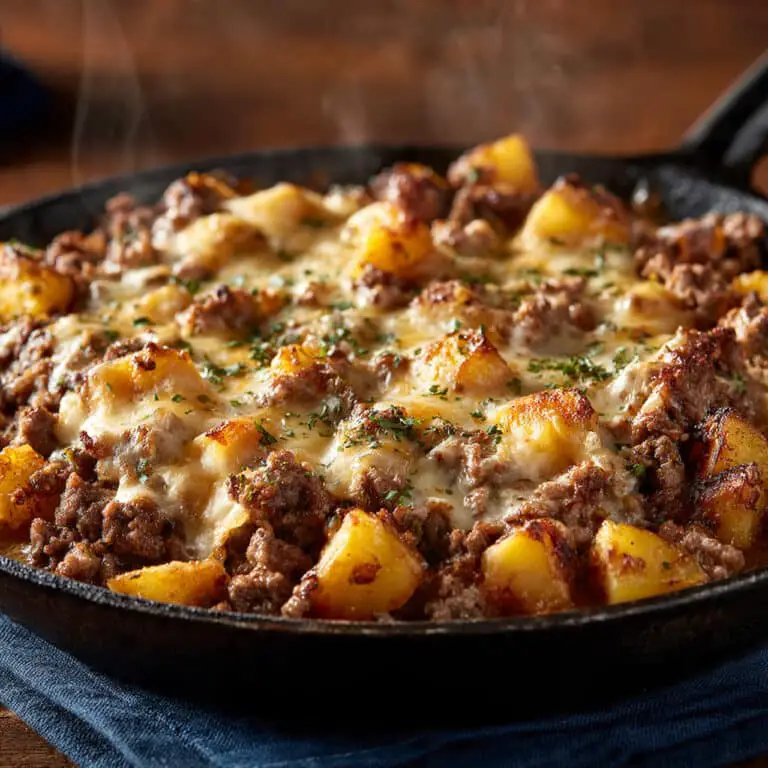 Creamy One-Pan Ground Beef Skillet Recipe