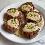 Juicy Steak with Creamy Garlic Sauce Recipe