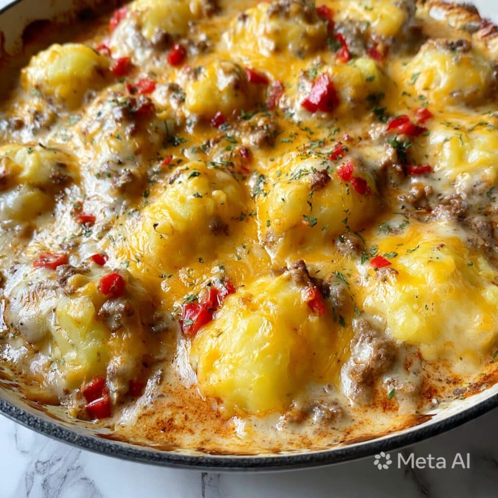 Cheesy One-Pot Beef and Potatoes Recipe