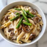 Creamy Mushroom Asparagus Chicken Penne Recipe