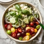 Mediterranean Cucumber and Tomato Salad with Balsamic Marinade Recipe