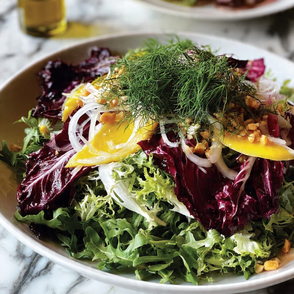 Farmers’ Market Salad with Goat Cheese and Nut Vinaigrette Recipe