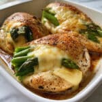 Asparagus Stuffed Chicken Breast with Mozzarella and Herbs Recipe