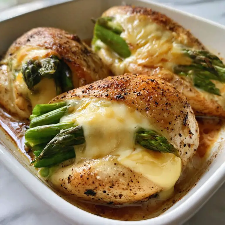 Asparagus Stuffed Chicken Breast with Mozzarella and Herbs Recipe
