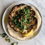 Cauliflower Steaks with Garlic, Herbs, and Parmesan Recipe