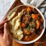 Hearty Beef Casserole with Vegetables and Cheddar Recipe