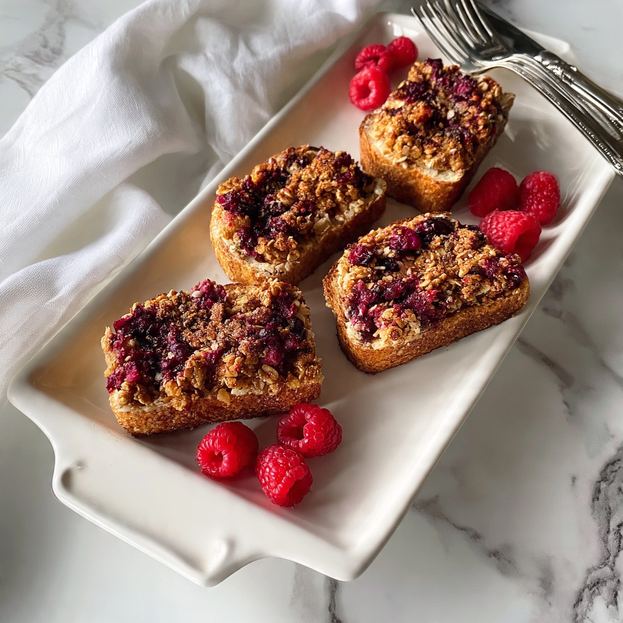 Raspberry Granola Stuffed French Toast Recipe