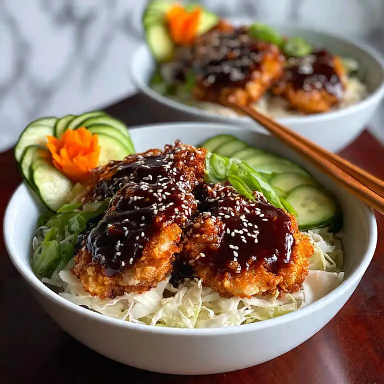 Japanese Katsu Bowls with Tonkatsu Sauce Recipe