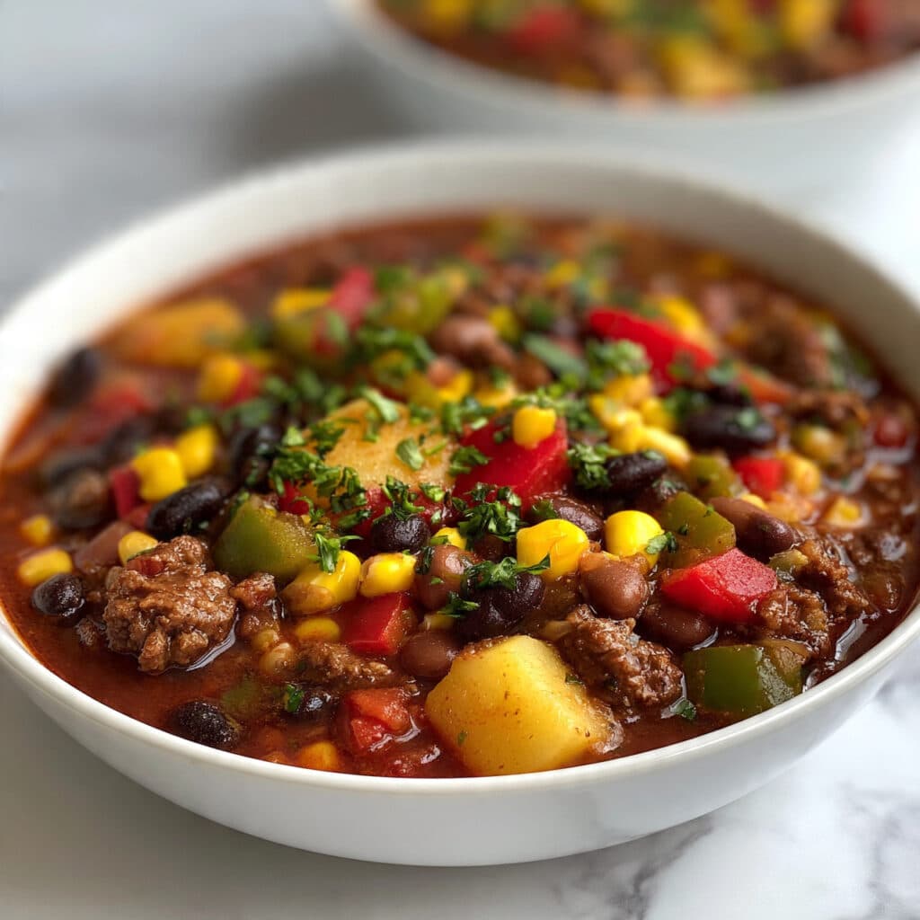 Cowboy Soup: Hearty Tex-Mex Ground Beef and Bean Stew Recipe