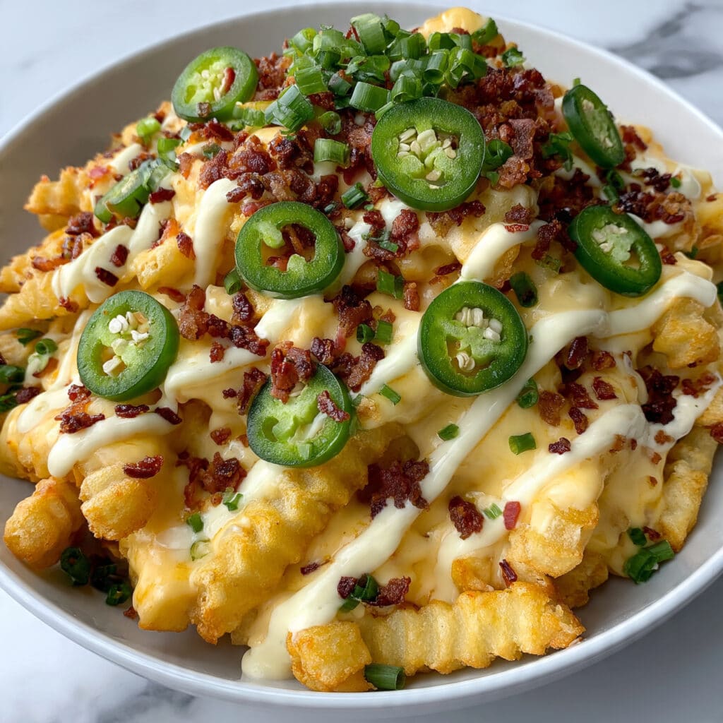 Loaded Cheese Fries with Bacon and Green Onions Recipe