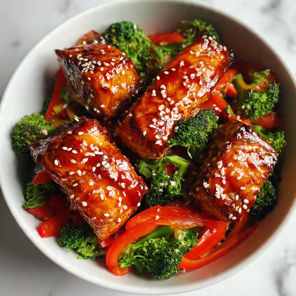 Air Fryer Salmon and Veggies Recipe