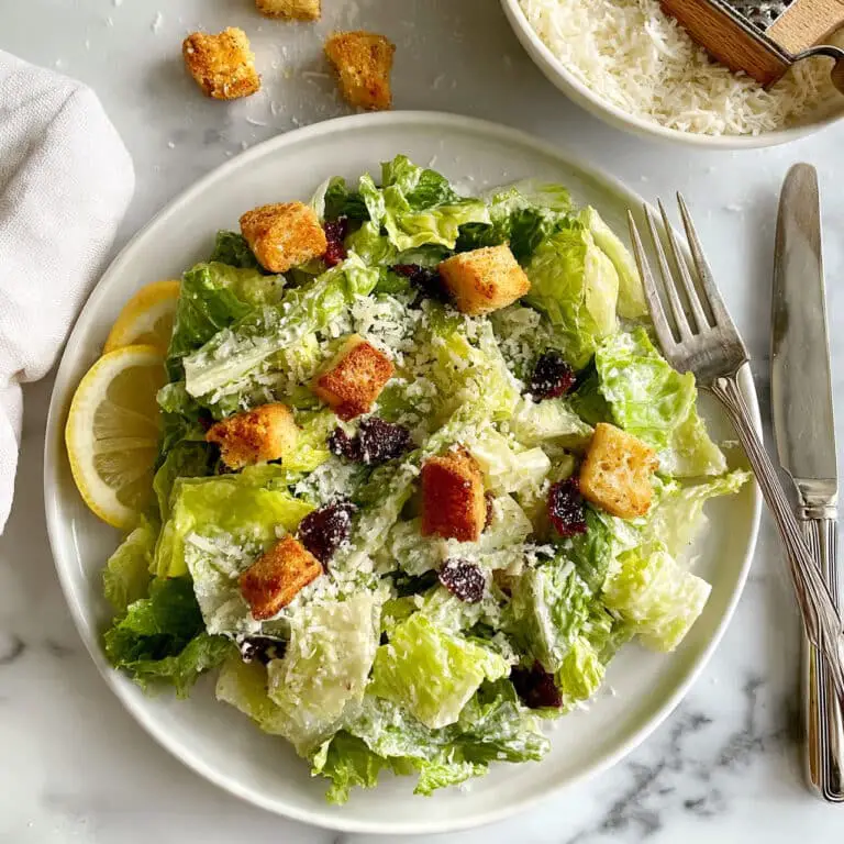 Smoky Caesar Salad with Grilled Lemons and Homemade Croutons Recipe