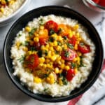 Summer Risotto with Grilled Corn & Tomatoes Recipe
