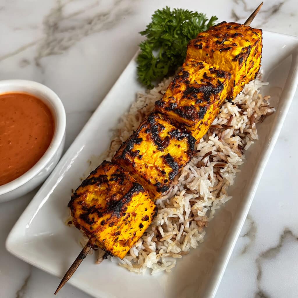 Grilled Pineapple and Tofu Kebabs Recipe