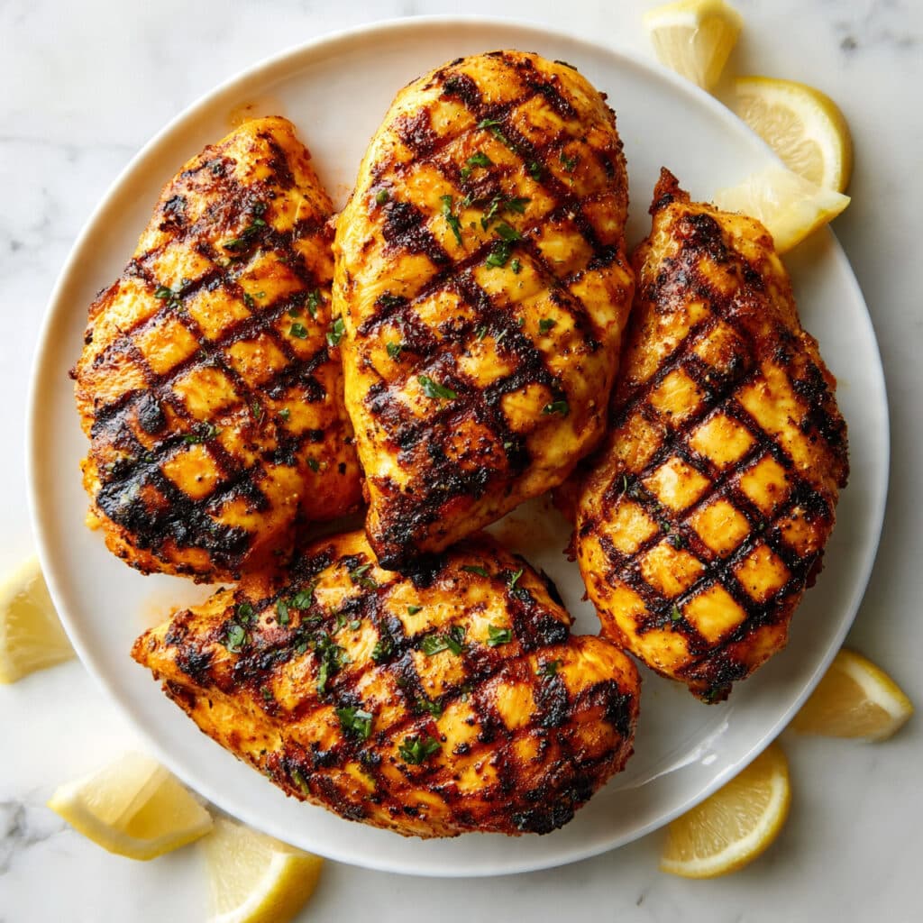 Juicy Grilled Chicken Breast with Lemon-Garlic Marinade Recipe