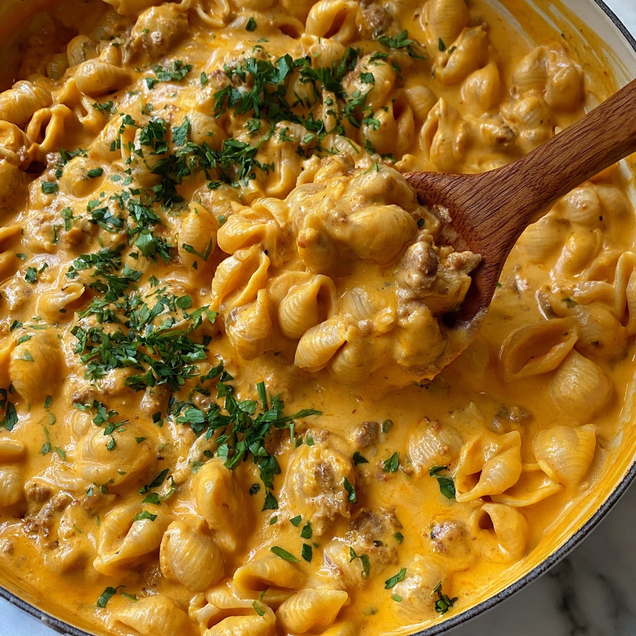 Creamy Beef Pasta (30 Minutes) Recipe