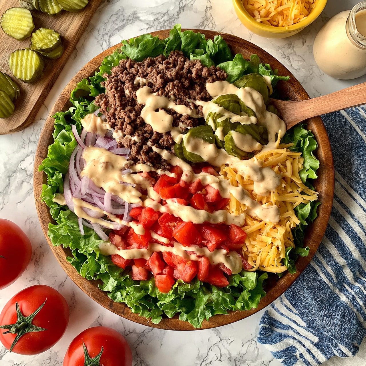 Big Mac Salad: A Deconstructed Burger Bowl with Creamy Special Sauce Recipe