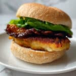 Simple Salmon Burgers with Bacon and Arugula Recipe
