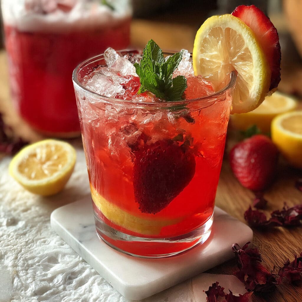 Hibiscus Strawberry Lemonade Recipe