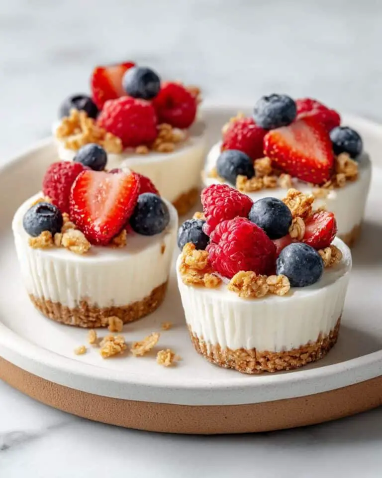Frozen Yogurt Granola Cups with Berries Recipe