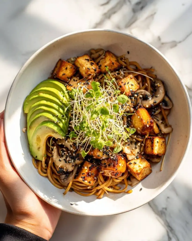 Soy & Agave Tofu Noodles Recipe