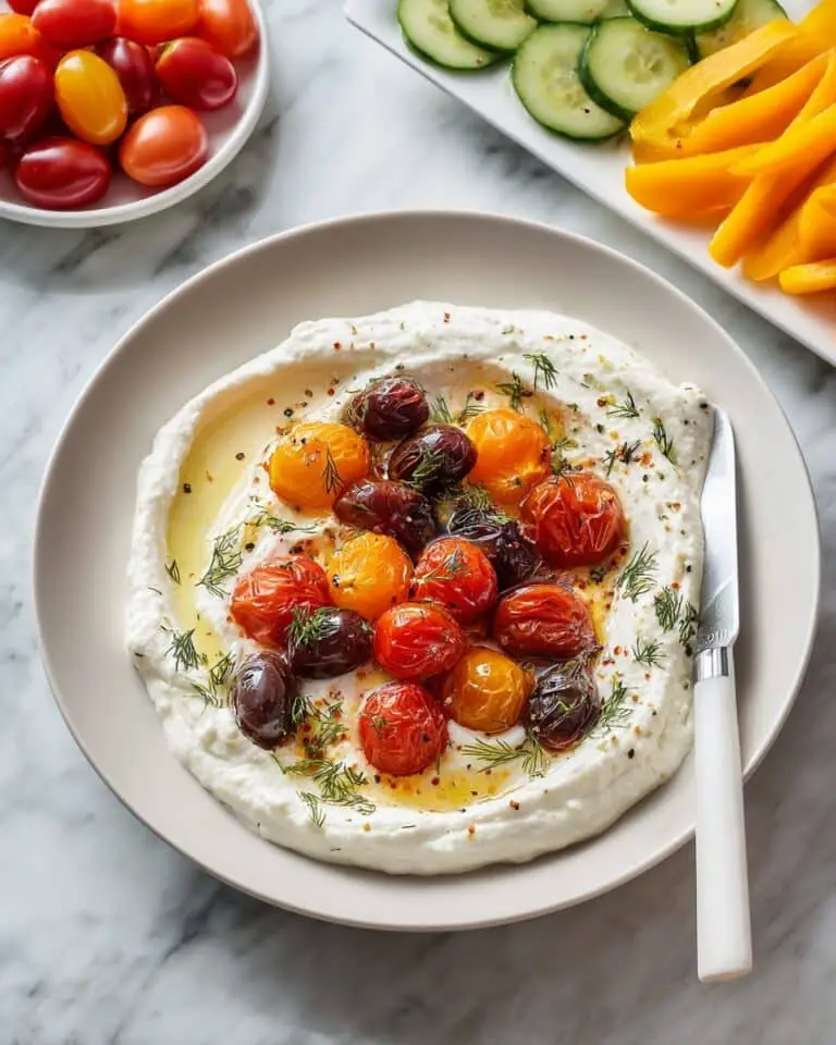 Savory Whipped Cottage Cheese and Tomato Bowl Recipe