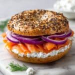 Lox and Cream Cheese Bagels Recipe
