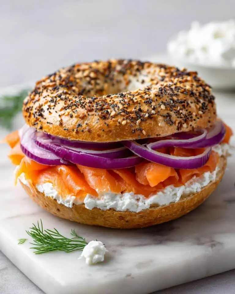 Lox and Cream Cheese Bagels Recipe