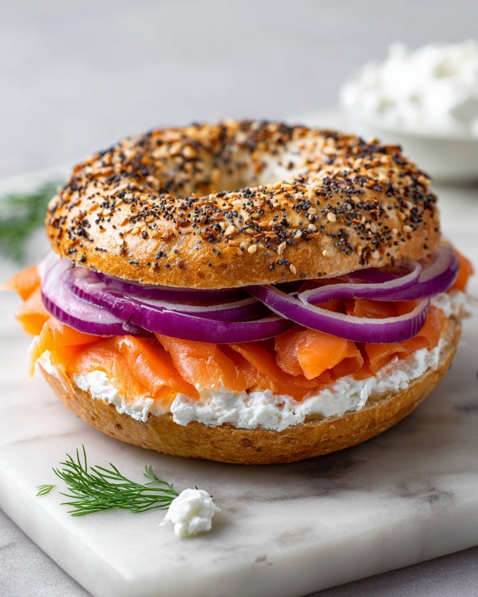 Lox and Cream Cheese Bagels Recipe