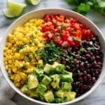 Cold Corn and Bean Salad with Lime Dressing Recipe