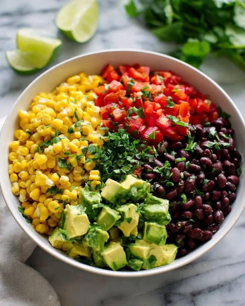 Cold Corn and Bean Salad with Lime Dressing Recipe