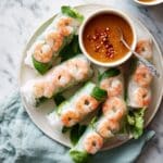Vietnamese Summer Rolls with Shrimp and Peanut Dipping Sauce Recipe