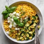 Grilled Zucchini & Corn Salad with Basil Vinaigrette Recipe