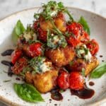 Caprese Chicken Cutlets with Blistered Tomatoes Recipe