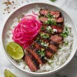 Skirt Steak Rice Bowls with Chimichurri Sauce Recipe