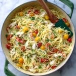 Cherry Tomato Pasta with Sweet Crab & Pesto Breadcrumbs Recipe