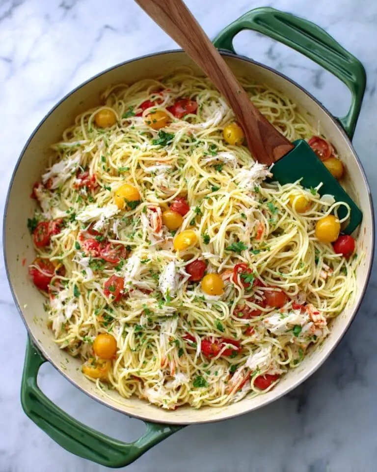 Cherry Tomato Pasta with Sweet Crab & Pesto Breadcrumbs Recipe