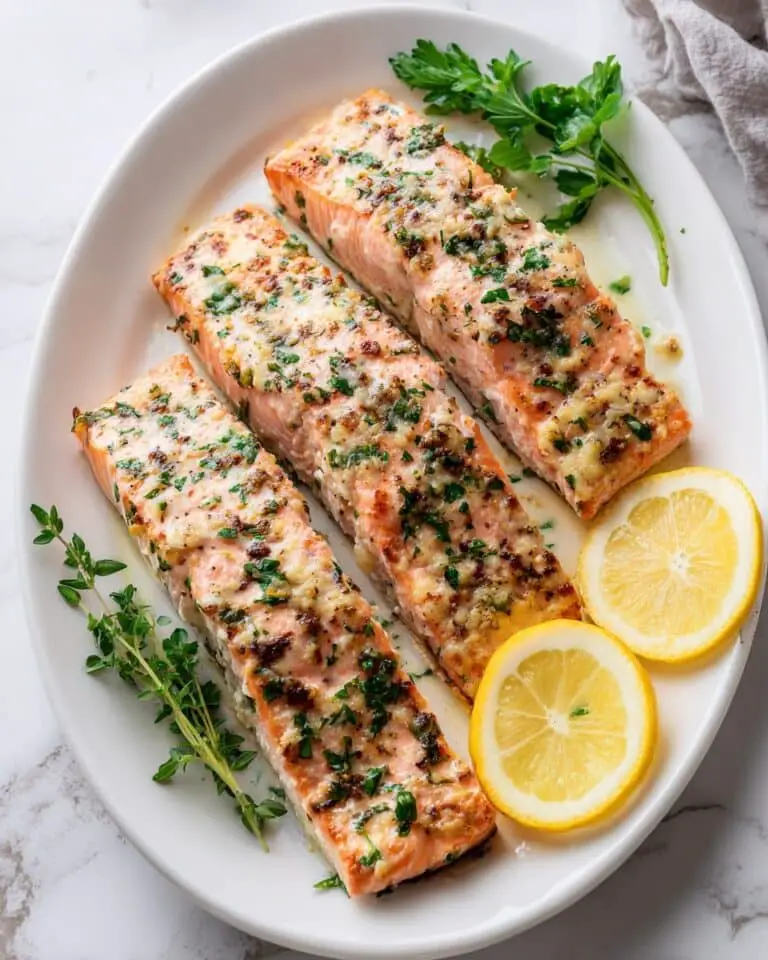 Baked Salmon with Garlic, Lemon, and Herbs Recipe