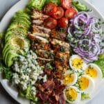 Cobb Salad with Grilled Chicken, Bacon, Avocado, and Blue Cheese in a Red Wine Vinaigrette Recipe